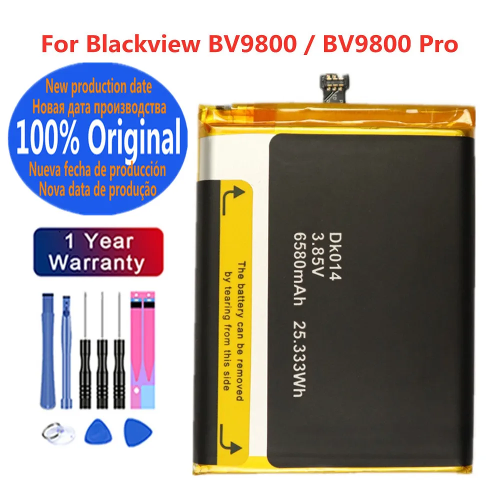 

6580mAh BV 9800 Original Battery For Blackview BV9800 / BV9800 Pro BV9800Pro Phone Replacement Batteries Bateria + Free Tools