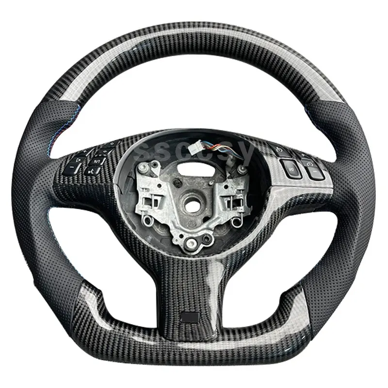 Carbon Fiber Steering Wheel Suitable For BMW E46 With Multifunctional Buttons But Without Heating Function And Shift Paddles