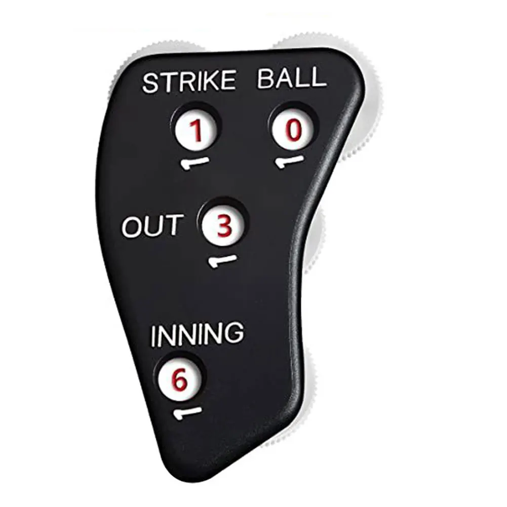 4 Wheel Baseball Umpire Clicker Baseball Scorer Handheld Softball Counter for Scorekeeper Recording Outs & Innings Balls