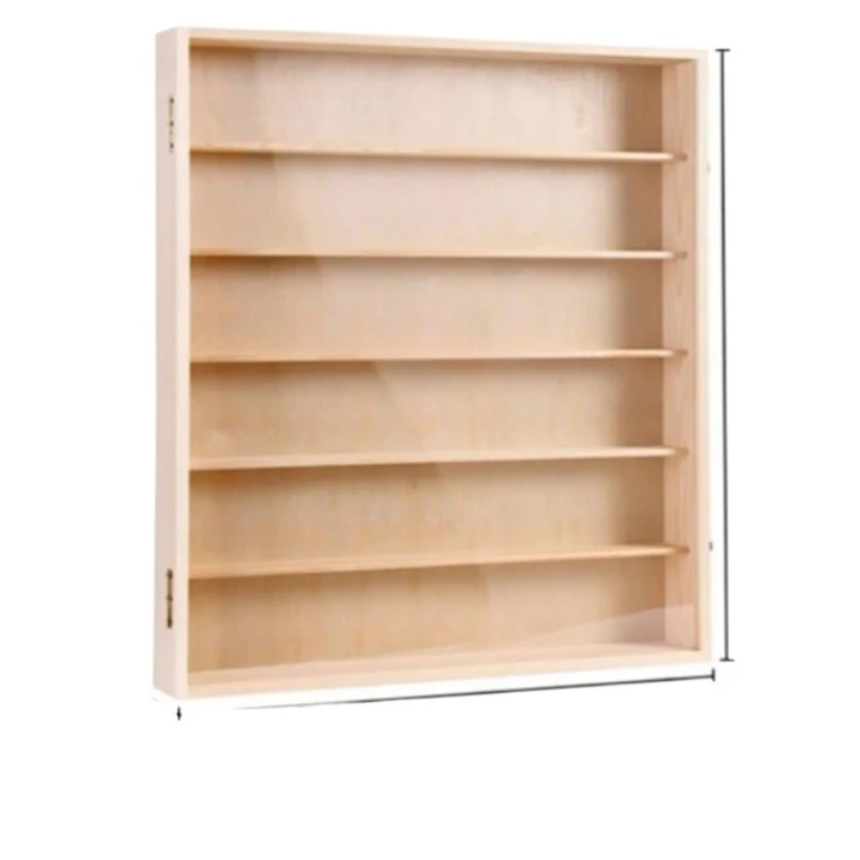 

Blind box storage display stand Wall-mounted display wall Dustproof wall-mounted doll figure display cabinet Doll solid wood