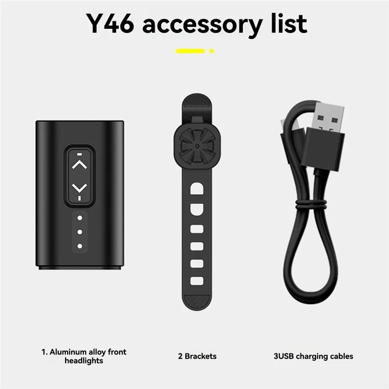 ABJM-دراجة ضوء مقاوم للماء الدراجة العلوي المقود USB LED مصباح يدوي الدراجات سكوتر الجبهة مصباح #2