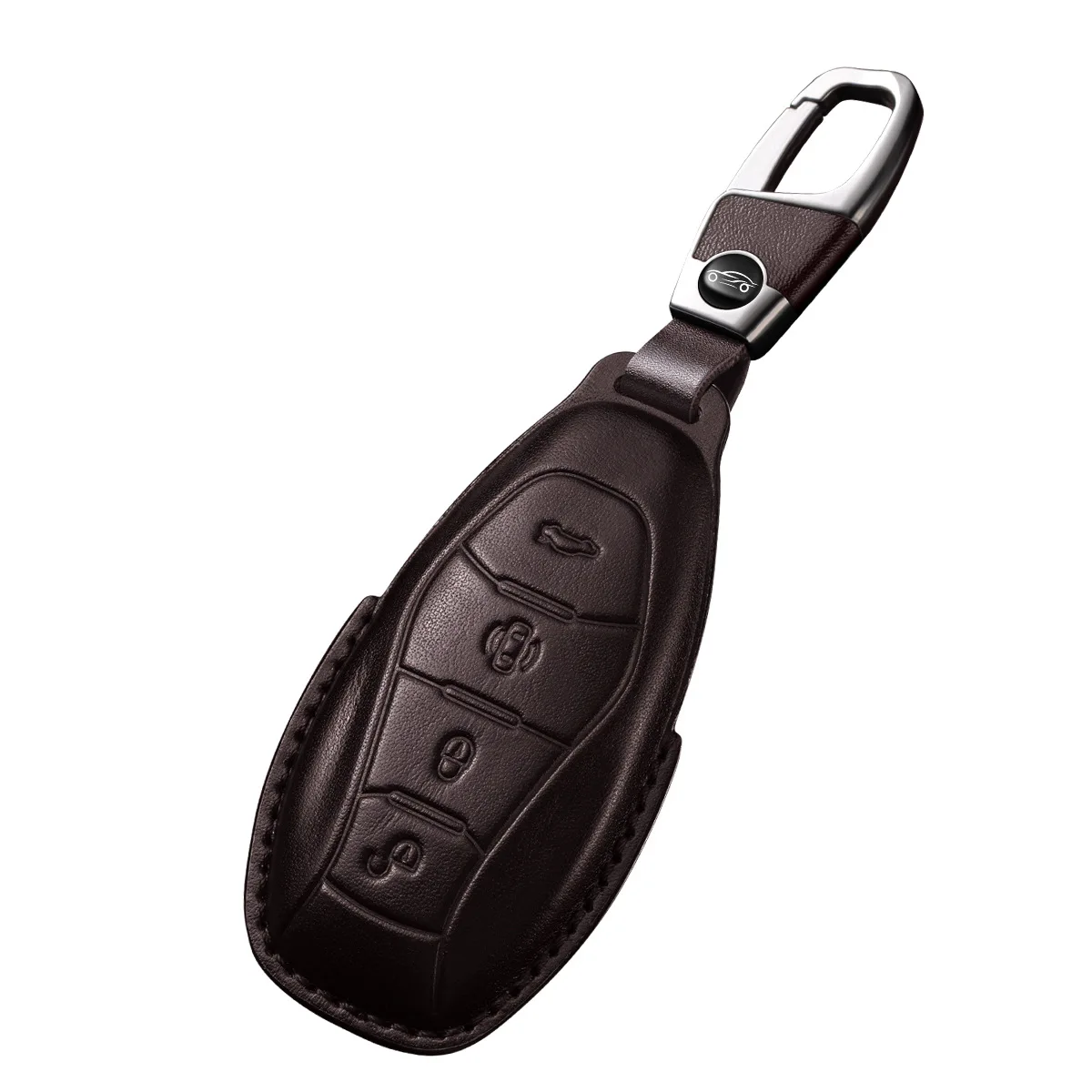 Car Key Case Cover For Hongqi H5 HS5 HS3 H6 H9 HS7 HQ9 Full Coverage Top Layer Cowhide Key Fob Buckle