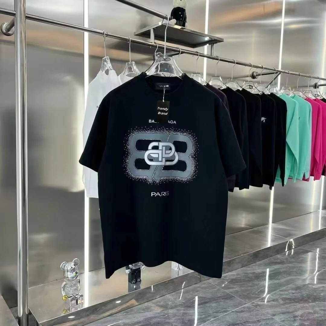 

Trendy Brand Cotton Printed Letters Men's and Women's Round Neck Loose Short-sleeved T-shirt Casual and Comfortable Top