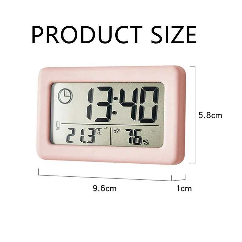 Digital Alarm Clock Thermometer Hygrometer Meter LED Indoor Electronic Humidity Monitor Clock Desktop Table Clocks For Home