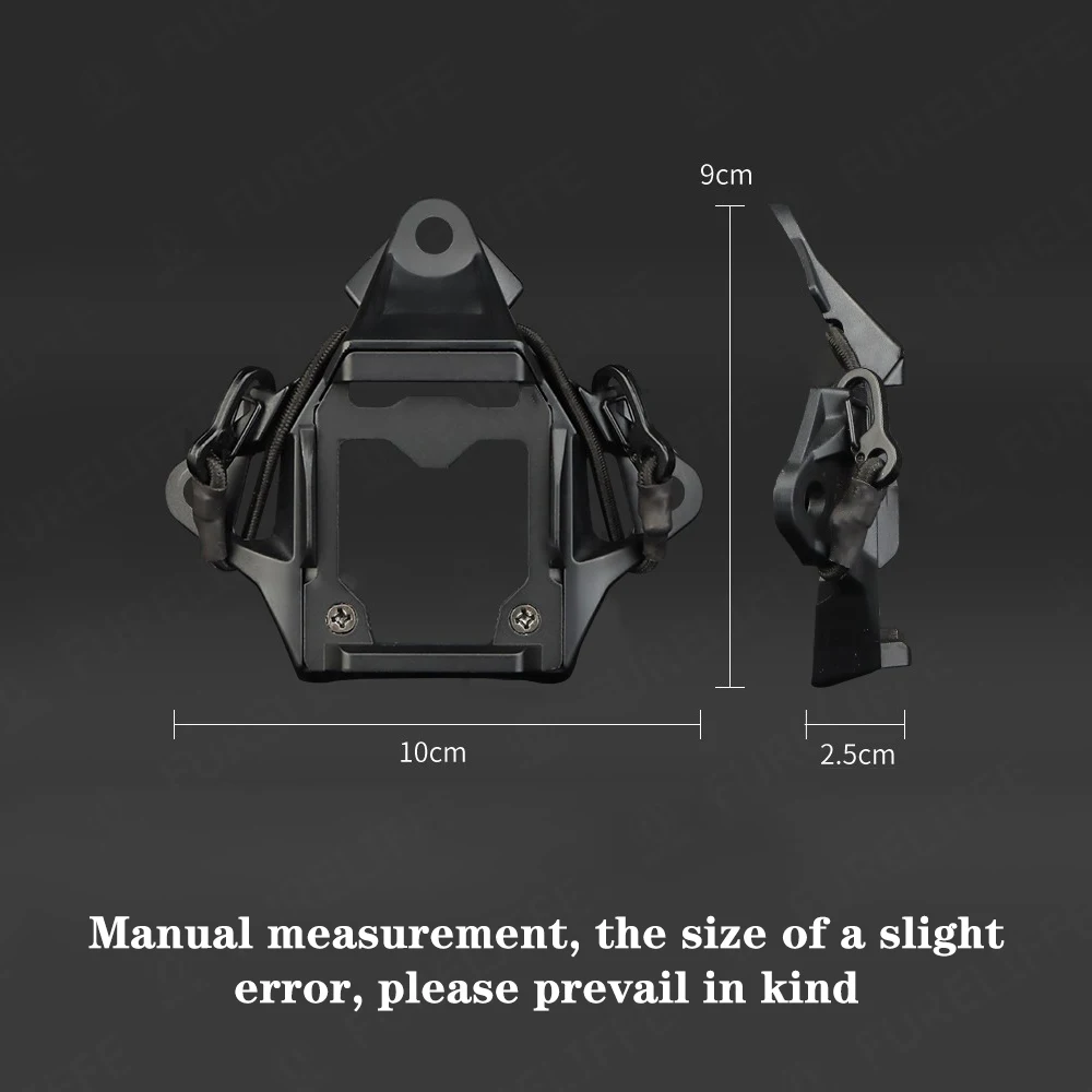 Vulpo novo capacete tático/escudo adaptador de montagem nvg de três furos/escudo modular de alumínio para o capacete rápido mich af wendy rápido