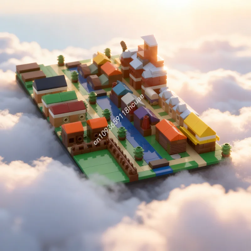 

488pcs MOC Architecture Jubilife Village Hisui Model Building Blocks Education Toys Brick Idea Kids Christmas Gift Birthday