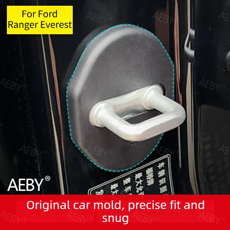 For Ford Ranger Everest 2022-2026 Car door lock cover latch protector,Waterproof and dustproof,Silicone anti-rust,Accessories
