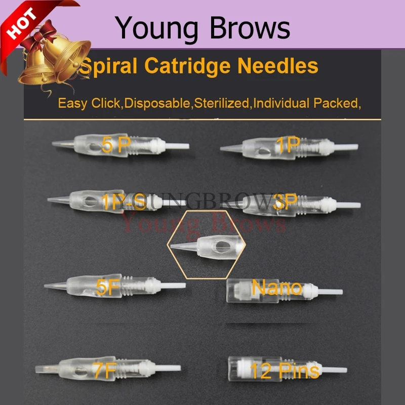 10pcs Tattoo Cartridge Needle Needles Microblading Supplies For Eyebrow Tattoo Micropigmentation Permanent Makeup Machine