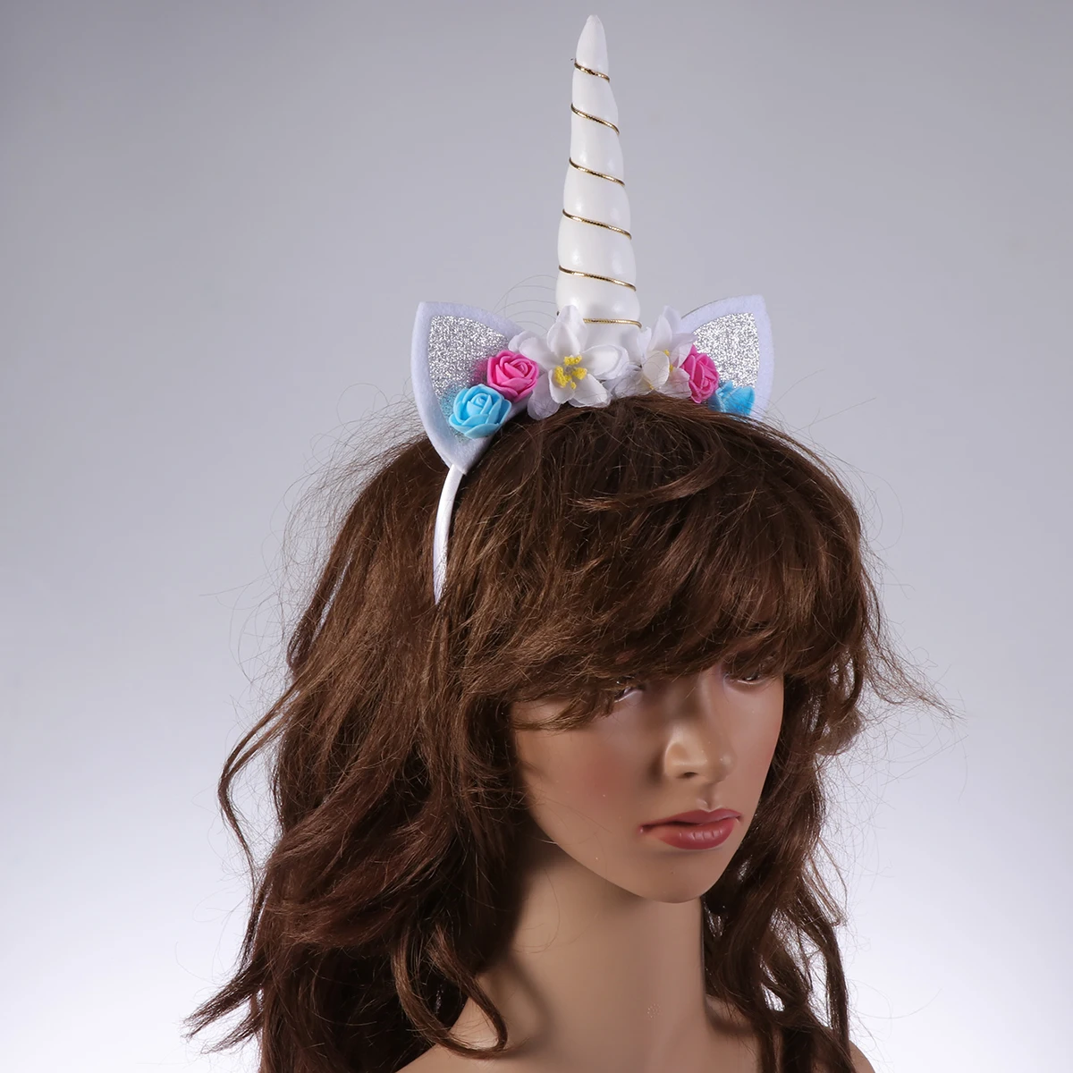 

Unicorn Hair Kids Cartoon Headb Flower Decoration Unicorn Hair Hoop Headdress Party Accessories Birthday Christmas