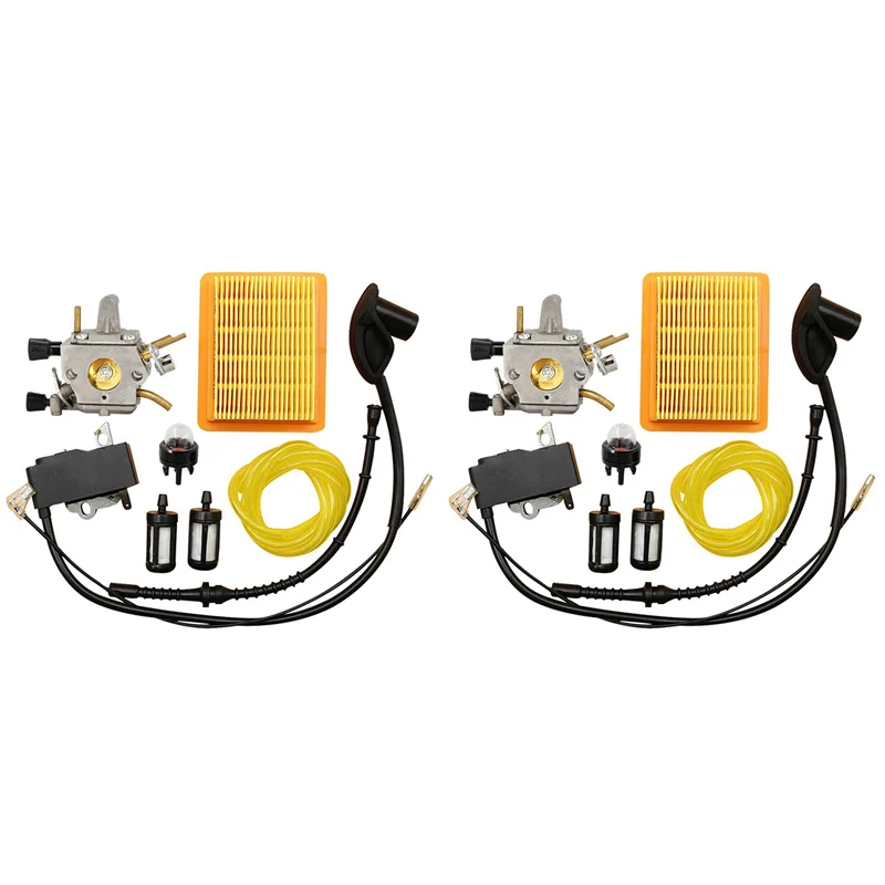

Карбюратор AS94-2X для STIHL FS120 FS200 FS250, катушка зажигания, воздушный фильтр, топливный шланг, комплект настройки, триммер, кусторез