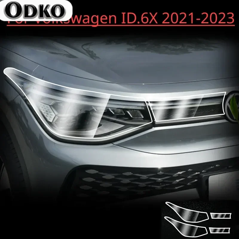 

For Volkswagen ID.4 X ID.3 ID.6 CROZZ 2021-2023 Car Exterior Headlight TPU Protective Film Anti-scratch Repair Accessories