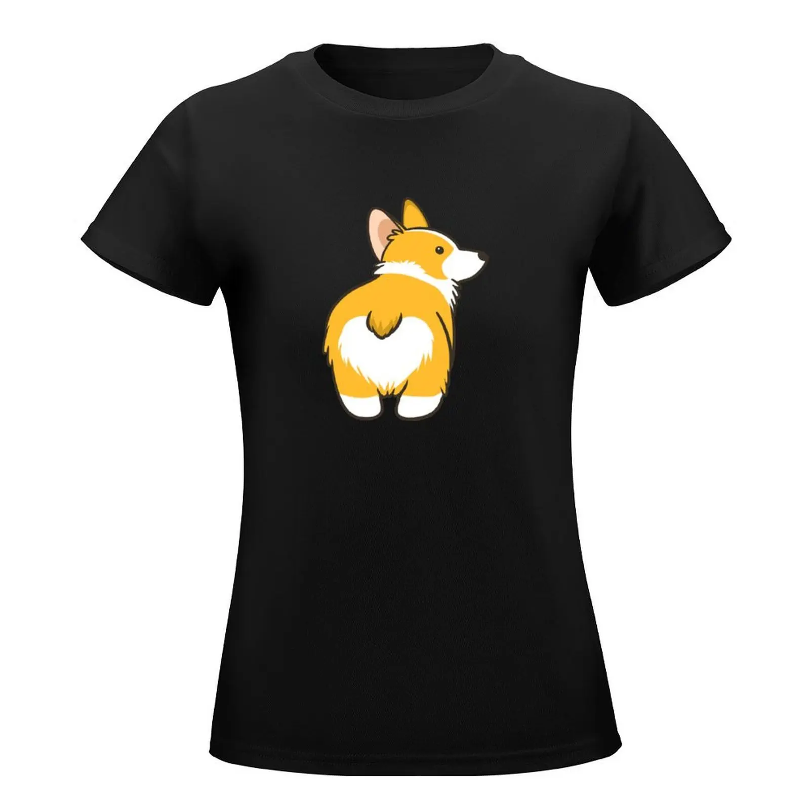 Corgi Heart Butt T-Shirt anime clothes cute tops tops for Women