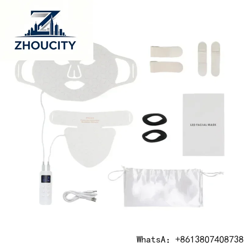 VESTA Newest Design LED Color Light Silicone Mask Instrument Face And Neck Suit
