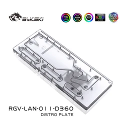 Il piatto/bordo acrilici del Distro di Bykski per la cassa dinamica di LIAN LI O11/misura il radiatore doppio di 360MM/pompa combinata di DDC/RGV-LAN-O11-D360