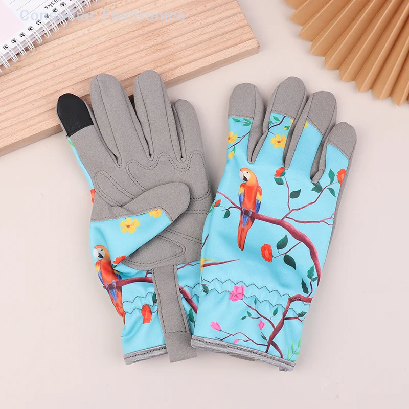 Gardening Gloves For Women Breathable Leather Garden Gloves With Grip Thorn-Proof Puncture-Resistant Work Gloves