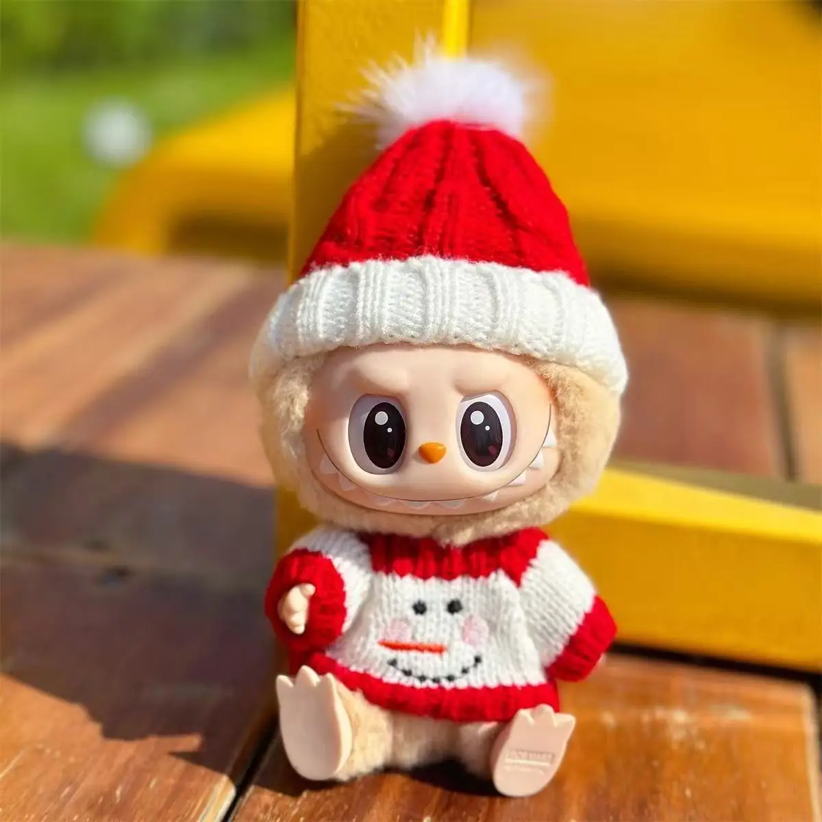 

17 см одежда Labubu слепая коробка универсальная сидячая стоячая плюшевая кукла аксессуары Labubu дизайнерская одежда комплект костюмов с тыквой