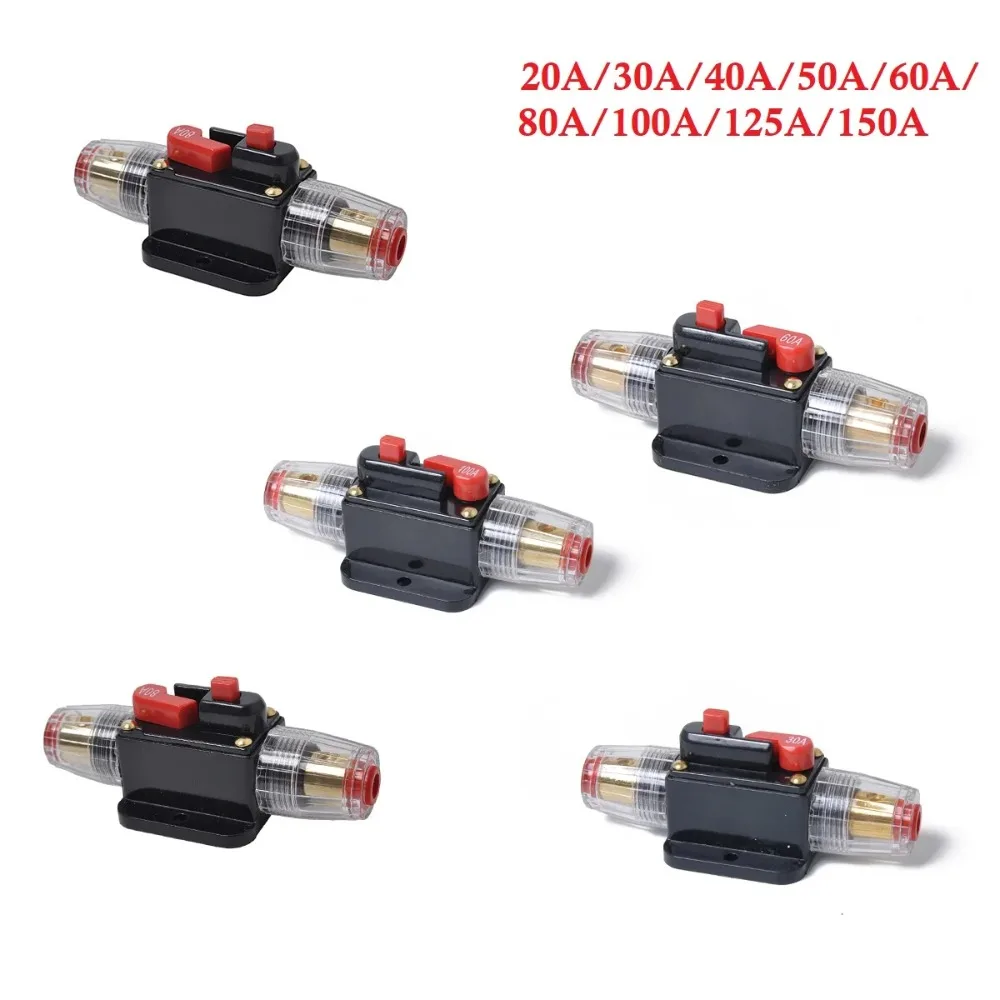 

Wear Parts150A 125A 100A 80A 60A 50A 40A 30A 20A Universal Resettable Circuit Breaker Insurance Solar 12V/24V/48VDC Photovoltai