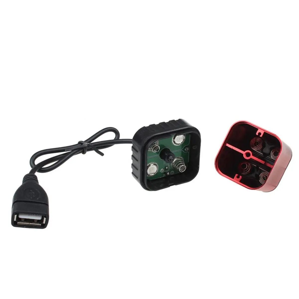 A003 5V Waterproof Storage Box Aluminum Alloy USB Battery Case Holder 4X Rechargeable Battery Pack for Riding Bicycle Phone
