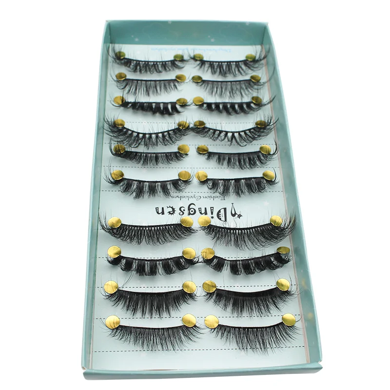 10 pairs mix 3D Faux Mink Lashes Natural Long False Eyelashes Volume Fake Lashes Makeup Extension Eyelashes maquiagem