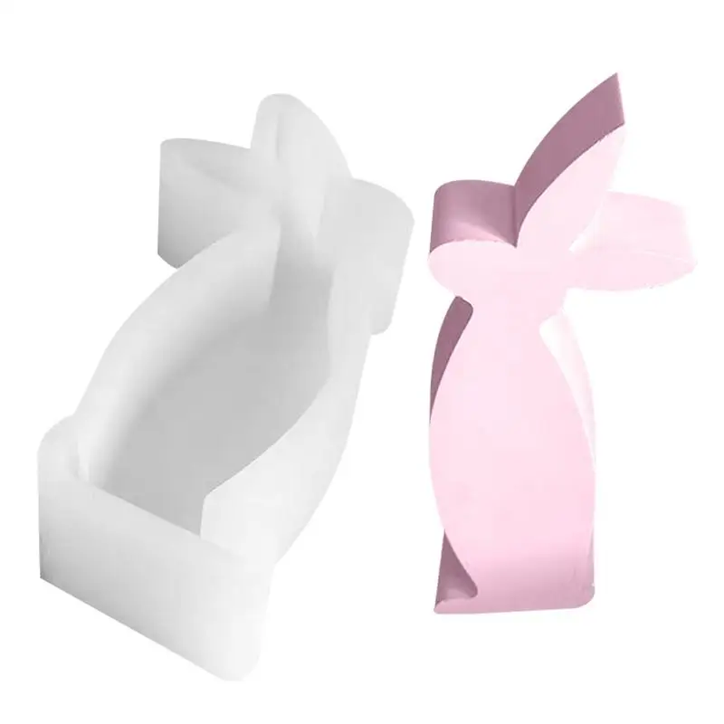 Rabbit Candle Silicone Mold 3D Rabbit Handmade Candle mold Aromatherapy Candle Mold Wax Epoxy Resin Easter Candle Decoration