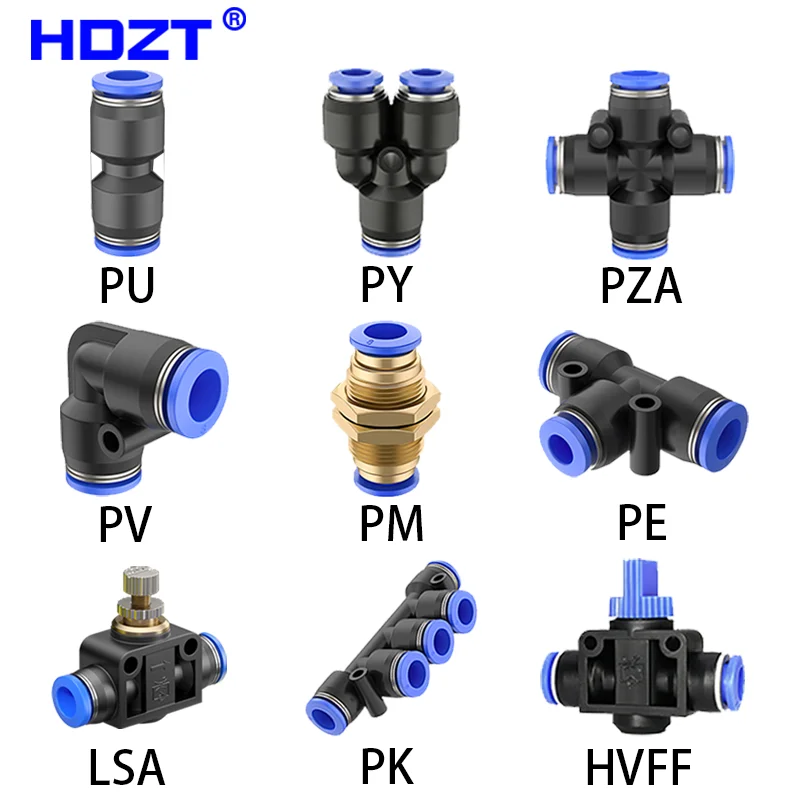 

Pneumatic Air Quick Push In Fitting 4 6 8 10 12 14 16mm PU PV PE PY PG PEG PW PZA PK PM SA HVFF Straight Elbow Tee Reducer Valve