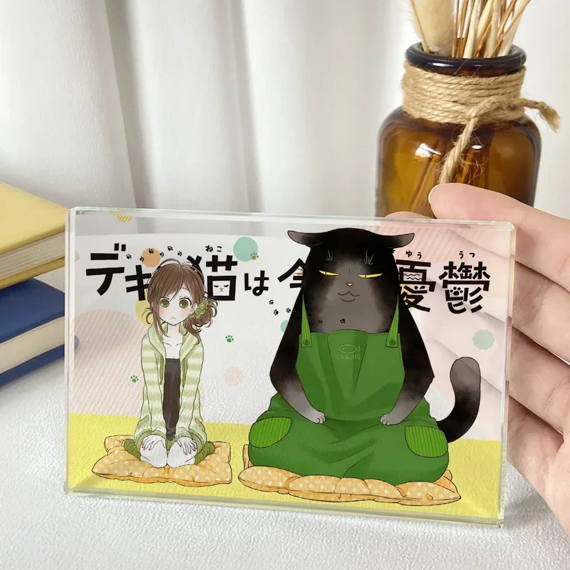 Anime Stand Model Cosplay Desktop Decor The Masterful Cat Is Depressed Again Today Fukuzawa Saku Yukichi Square Crystal Thick image 5