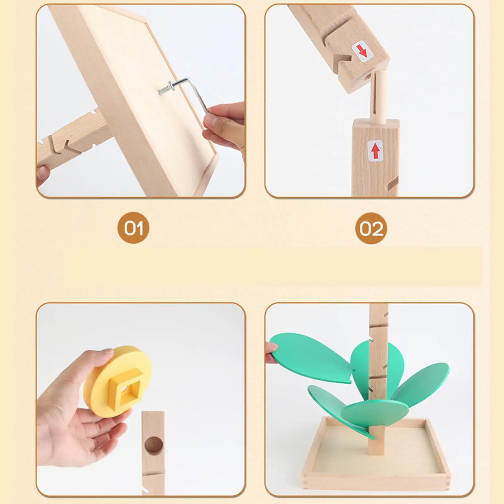 ของเล่นลูกบอลสำหรับเด็กวัยหัดเดิน ของเล่นลูกบอลหินอ่อน เกมการเรียนรู้ การเรียนรู้สี ของเล่นใบไม้ กลิ้ง การเรียงลำดับ STEM การบูรณาการดนตรีในช่วงต้น