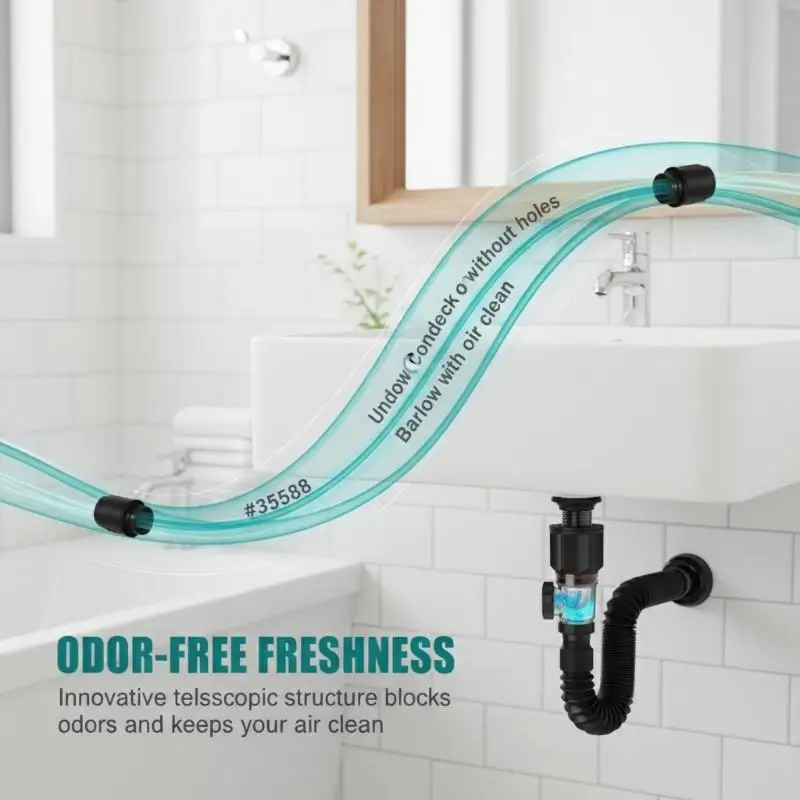 

Универсальный откидной сливной патрубок из нержавеющей стали для раковины/умывальника, для кухни и ванной комнаты, с защитой от запаха