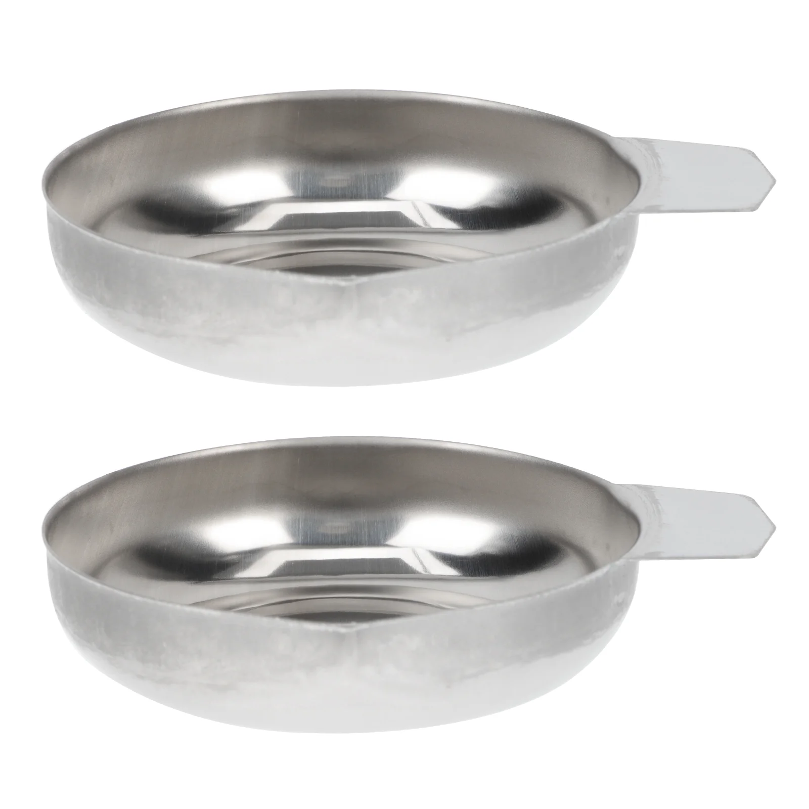 2 Pcs Stainless Steel Weighing Pan Electronic Scale Tray Measuring Cups Jewelry Spoon Trays Balance Digital Kitchen Scales