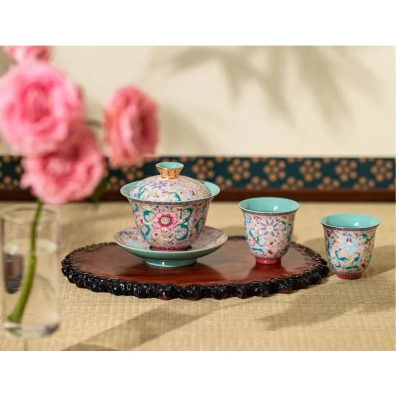Jingdezhen handmade enamel color, master cup, gift selection, exquisite gift box.