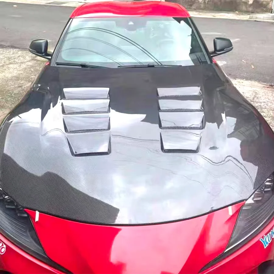 High quality For Toyota Supra A90 A91 MK5 2019+ Carbon Fiber Car Engine Hood Bonnet Front Bumper Engine Hood Cover Body kit - view 2