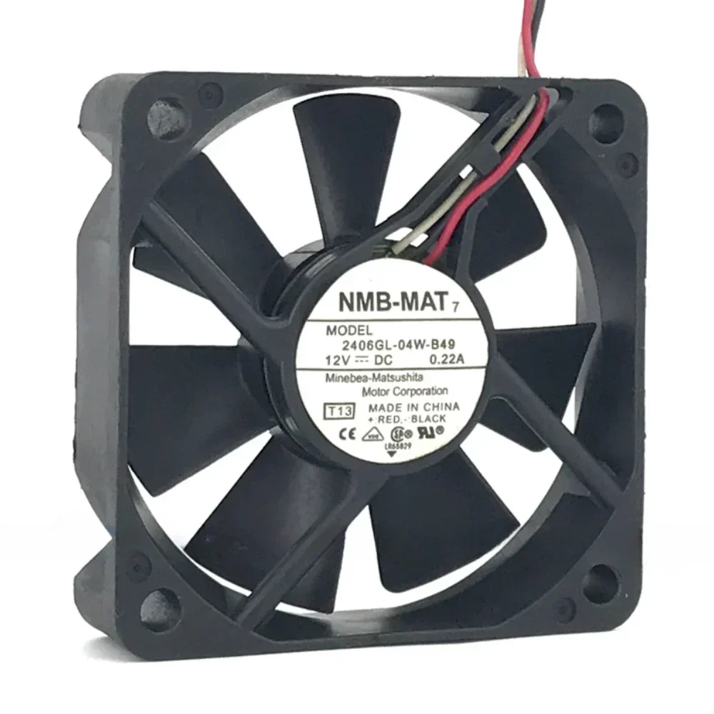 

2406GL-04W-B59 Server Fan for NMB High Air Flow Axial CPU Power Supply Frequency Converter Cooling Fan 6CM 6015 DC12V 0.26A