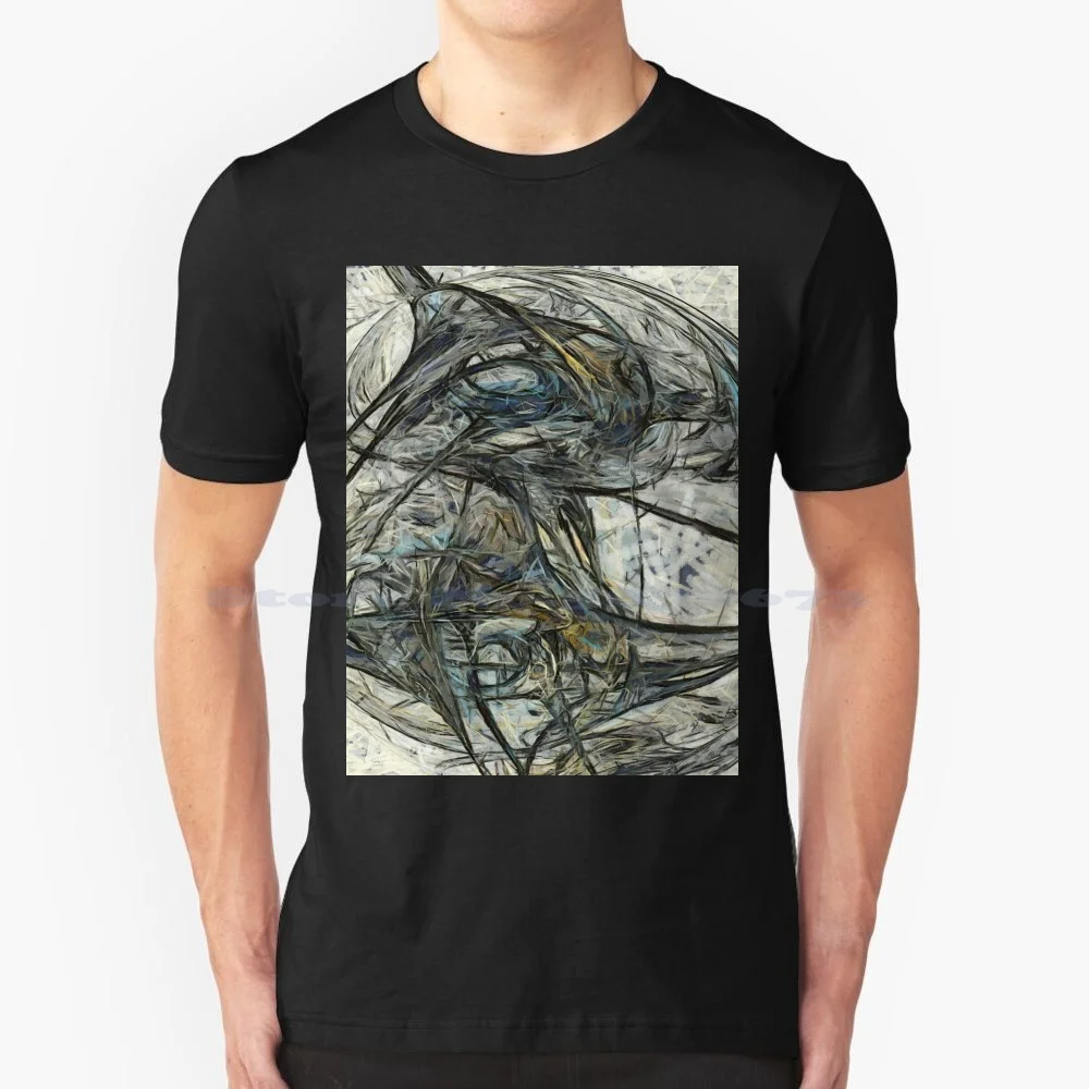 Blue Shift T Shirt 100% Cotton Tee Abstract Colorful Fluid Organic Brilliance Science Energy Motion