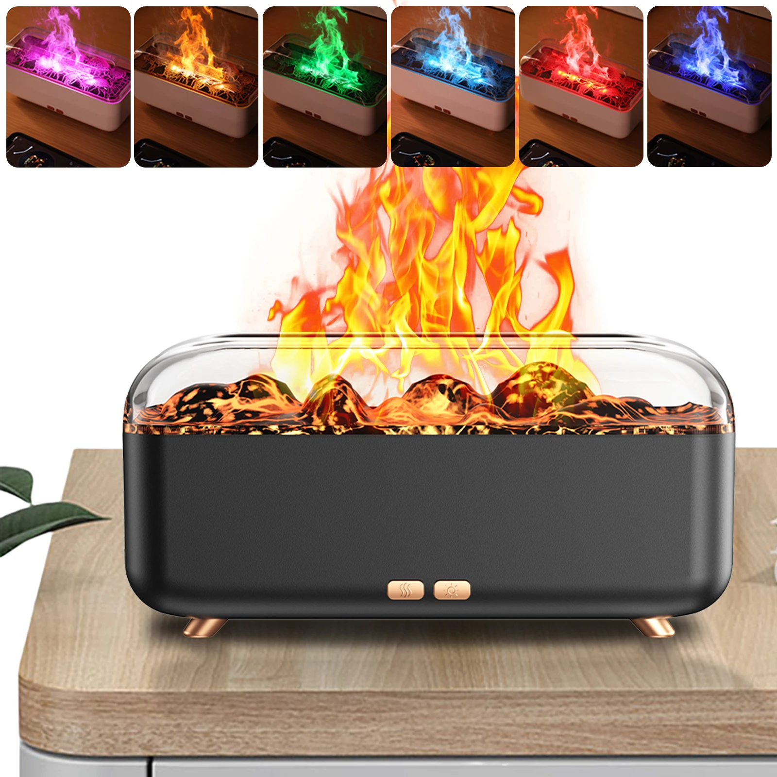 

Flame Air Diffuser Humidifier 7 Colors Essential Oil Diffuser Aromatherapy Diffuser for Home Office Gift