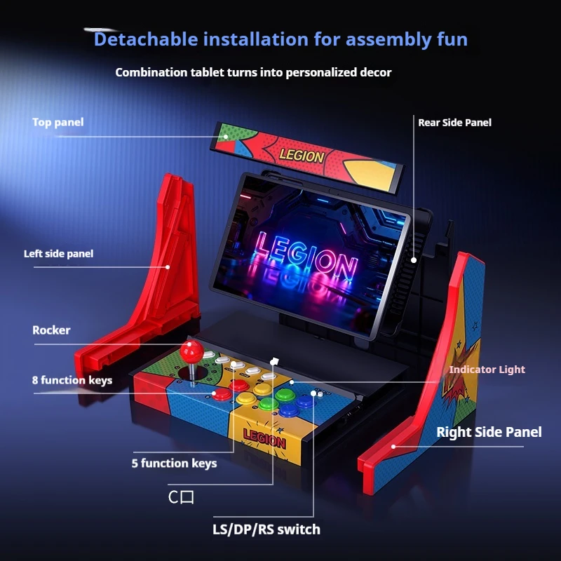 Lenovo Legion Arcade Dock for Y700 Tablet – Fight Stick Joystick Gaming Station 4