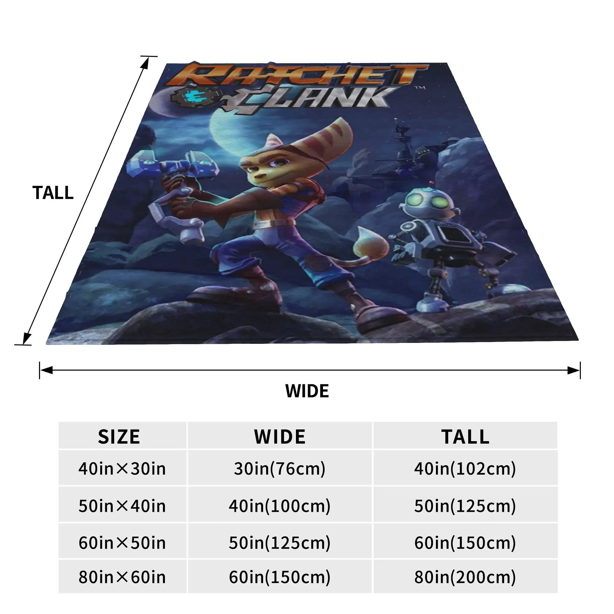 Ratchet and Clank Essential Collection Blankets Soft Warm Flannel Throw Blanket Plush for Bed Living room Picnic Travel Home