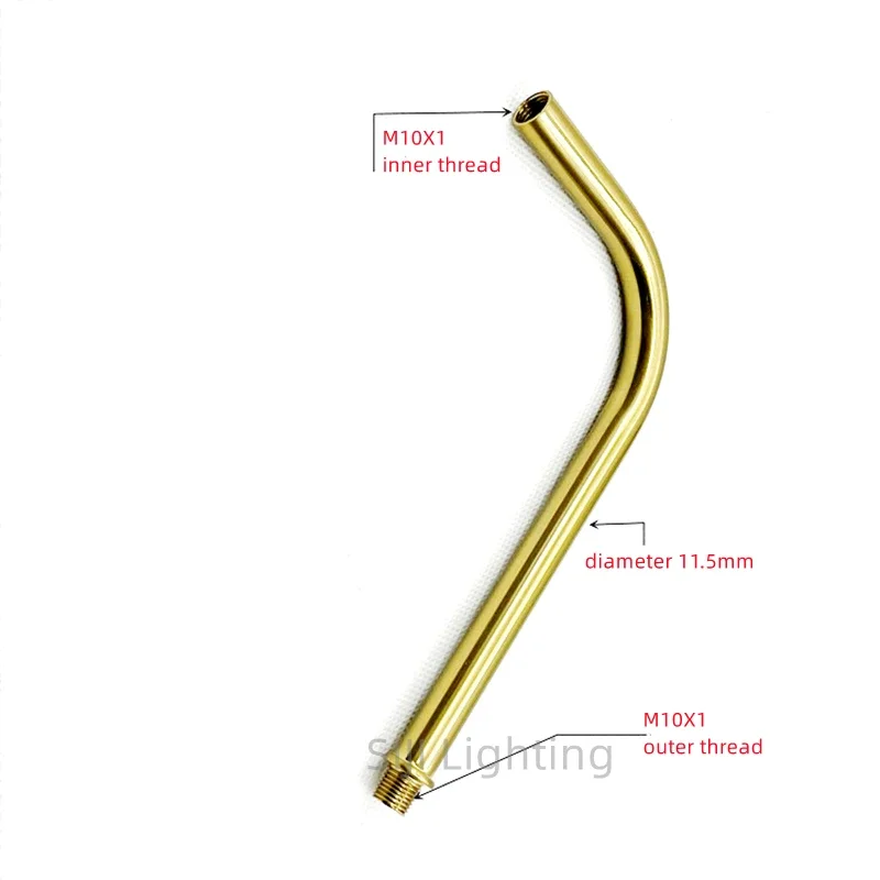 Lâmpada De Parede De Base De Lâmpada De Metal, Tubo Bent, Lâmpada De Pingente, Lâmpada De Teto, Tubulação De Conexão De Direção, Tubo De Iorn, Rosca M10