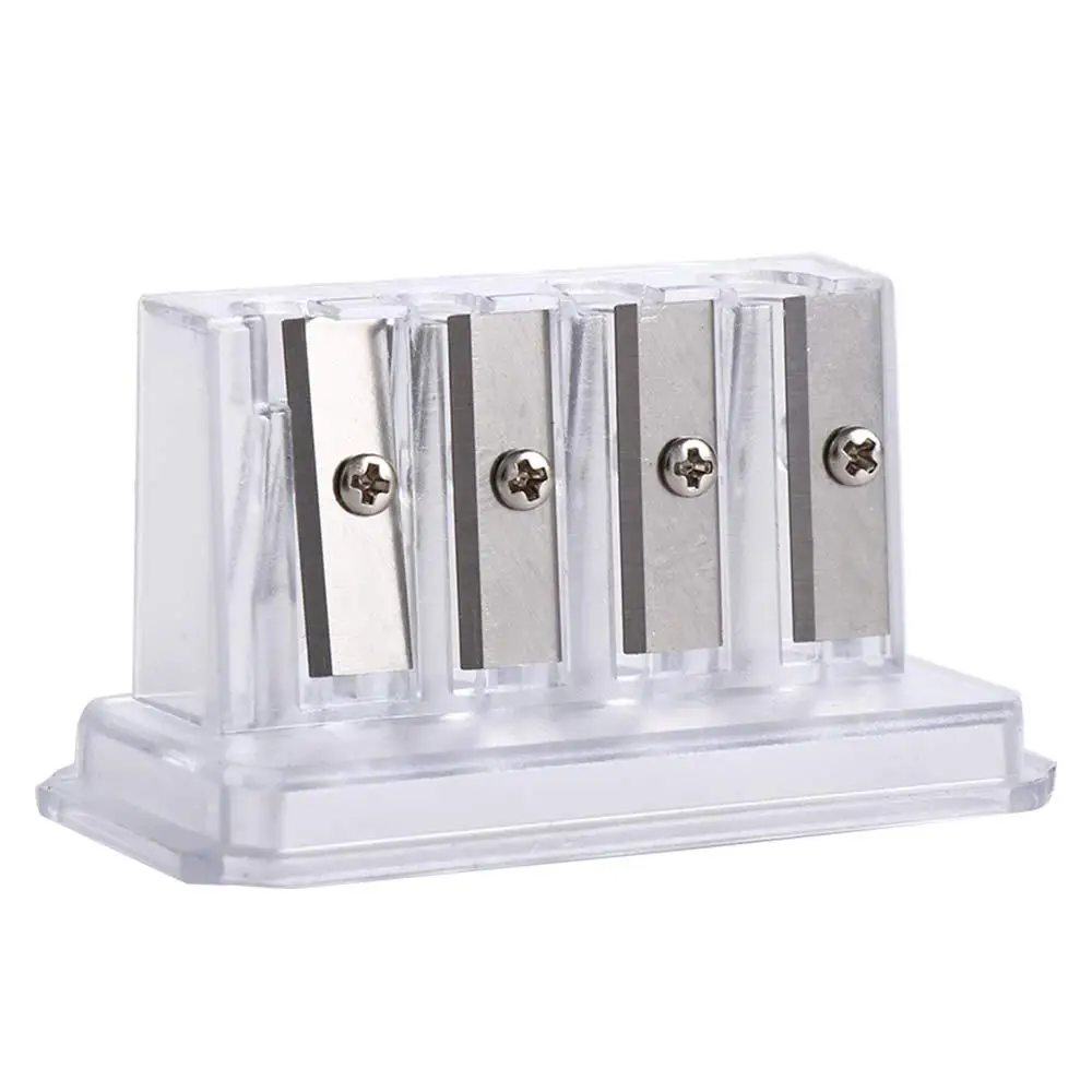 투명 4 홀 편지지 그리기 학생 학교 연필 깎이 숯 깎이 수동 깎이 미술 용품