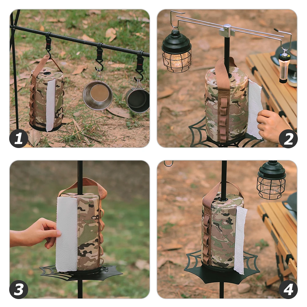 

Tissue Holder Polyester Material Zipper Closure Outdoor Hiking Roll Paper Storage Case Outdoor Storage Bag