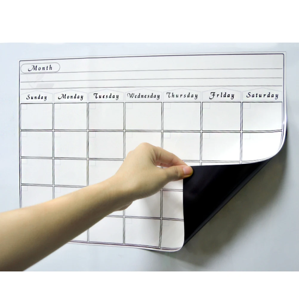 

Magnetic Whiteboard Calendar Stickers Tab Index Label Refrigerator Force Monthly