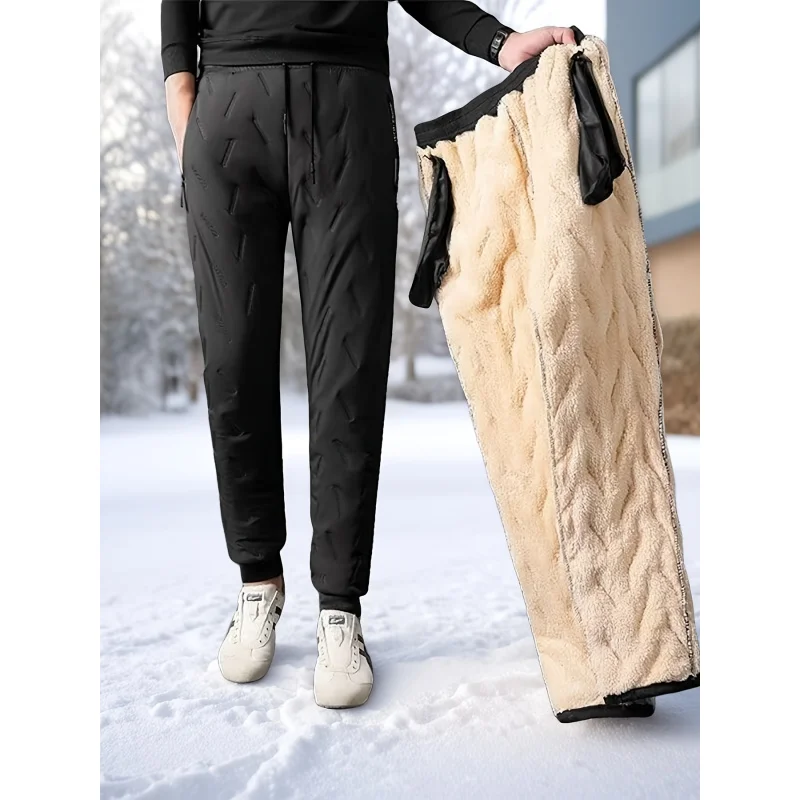 الشتاء سراويل تقليدية المنزل رجل فضفاض الرجال السود سميكة للرجال الملابس الخريف 2025 ملابس رجالية المرأة الرياضة Sweatpants Y2k #2