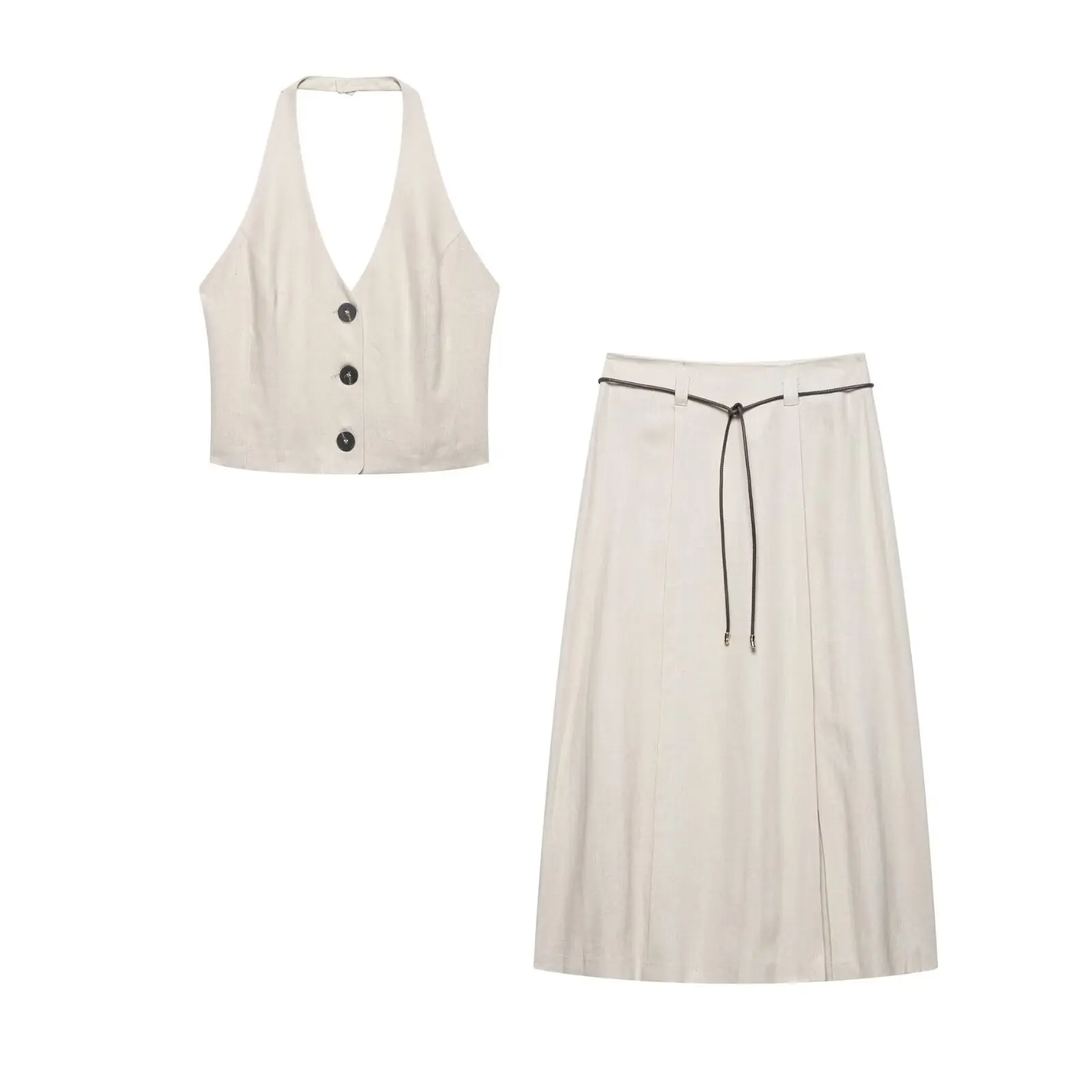 Рисунок 5 - Женский льняной костюм с открытой спиной для отдыха