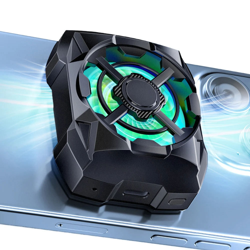 

Portable Rechargeable Phone Cooler 3 Speeds Adjustable Wireless Magnetic Mobile Phone Radiator for Android & iPhone PUBG