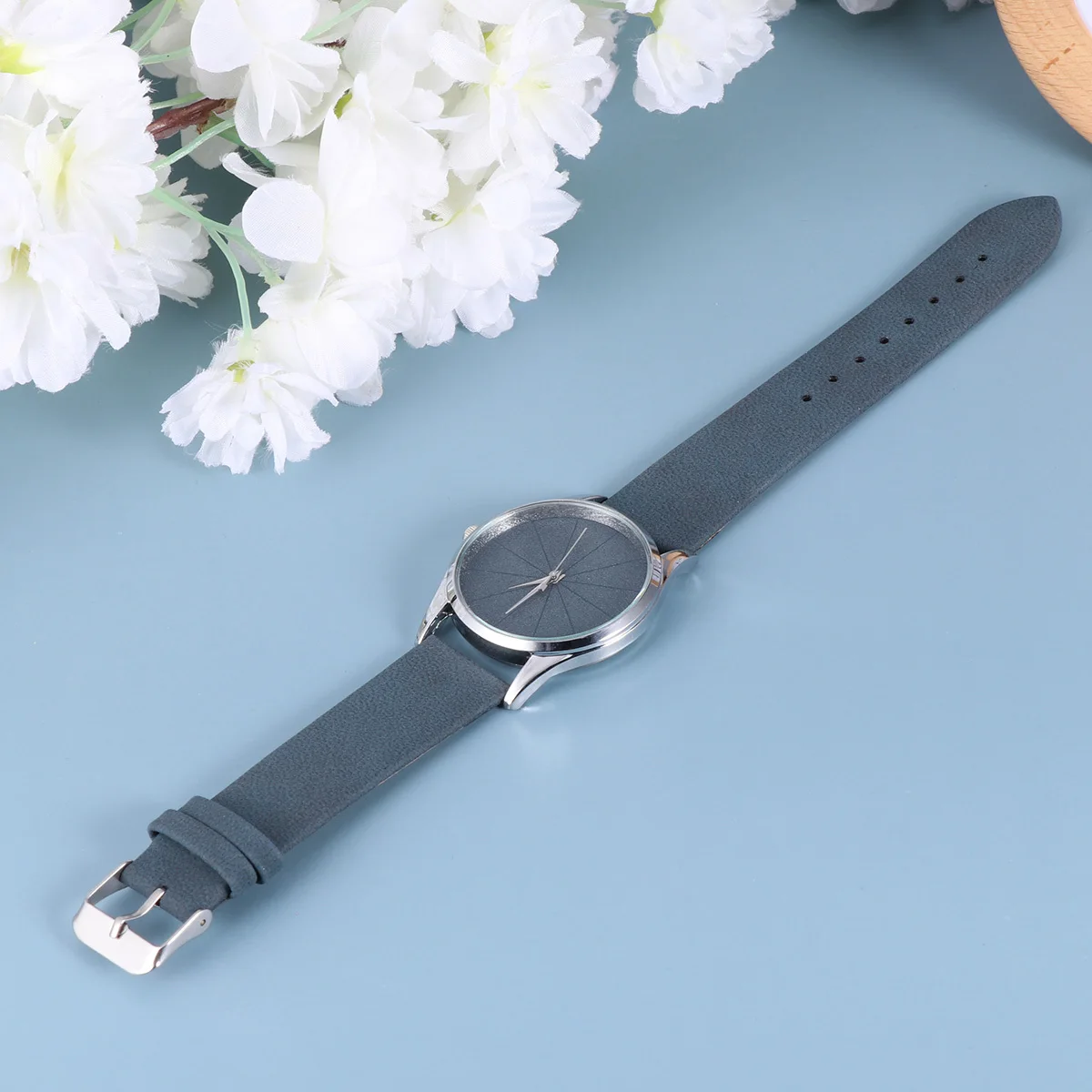 

Fashion Quartz Watch Blue Band Thin Strap Wristwatch for Women Elegant Simple Classic Gift for Birthday Valentine
