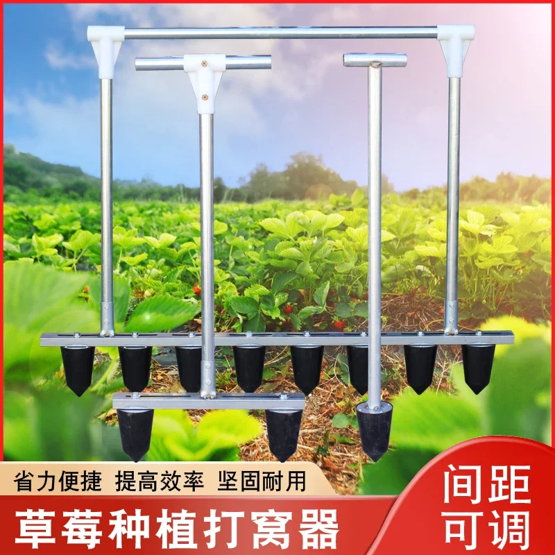 Hole Puncher Planting Vegetables Pit Puncher Agricultural Tools Agricultural Strawberry Seedling Removal Planting Nest Puncher