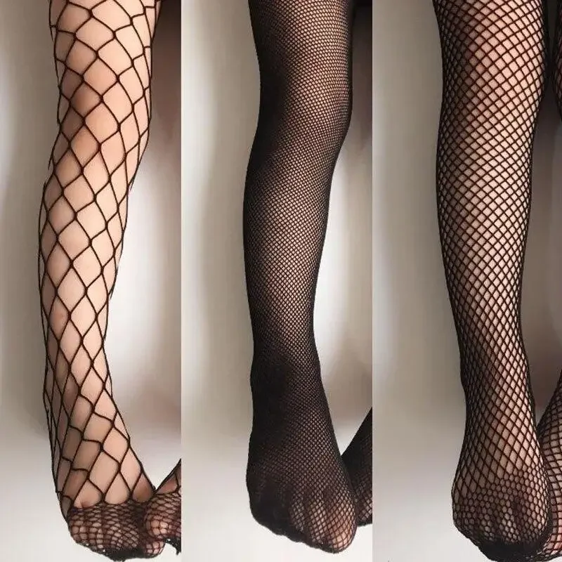 Collants résille en maille de dentelle pour bébés filles, collants en polyester, chaussettes pour enfants, grille de filet noir, vêtements pour enfants, mode estivale