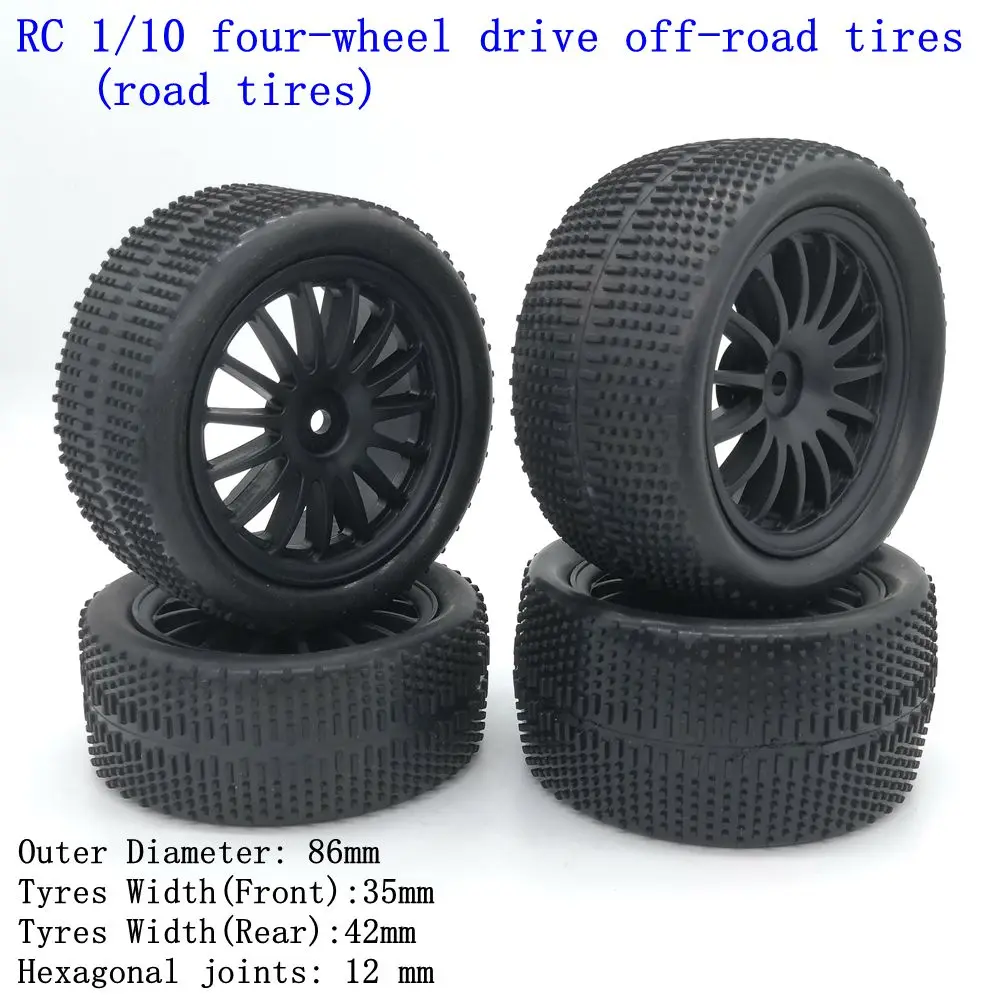 

2pcs /4pcs 1/10 Buggy Tire Tire (Road) 15 Spoke 15% Reinforced Nylon Black Wheel Fits 1:10 4WD Car Buggy 1/10 Tire