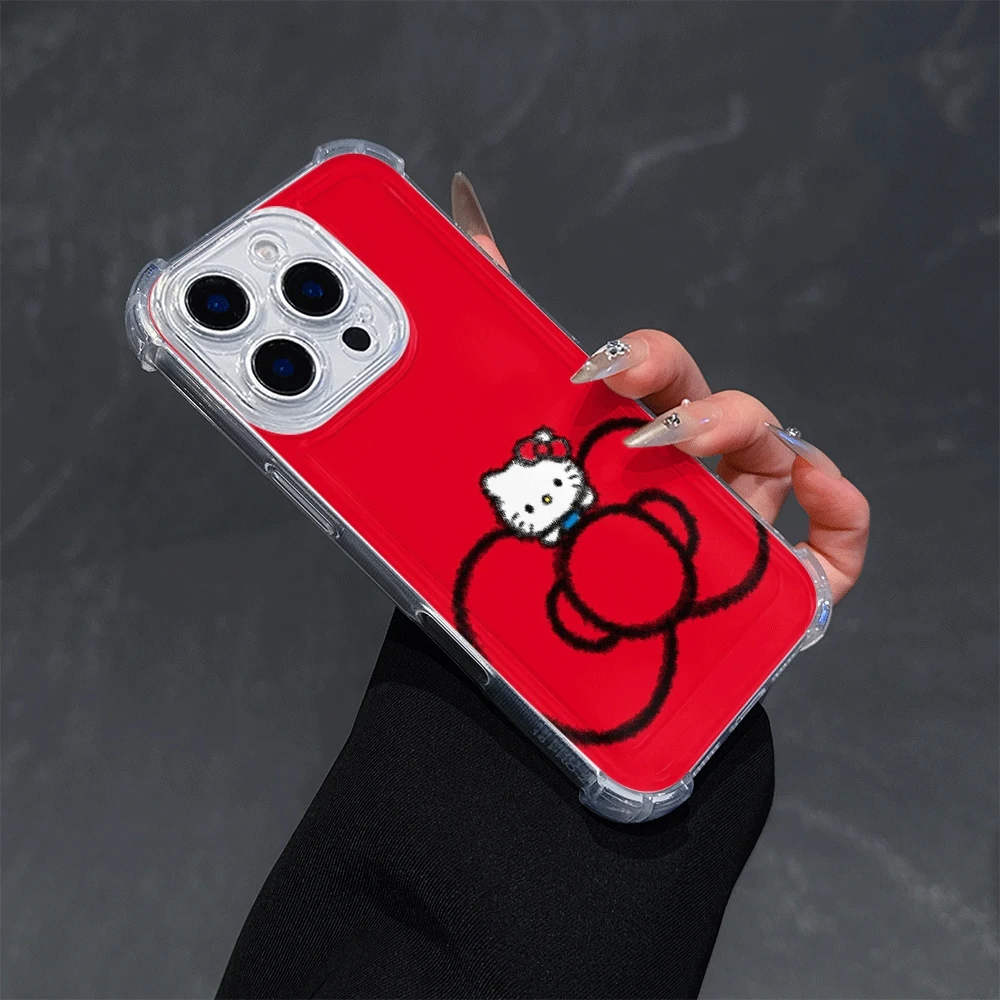 Sanrio coques de téléphone pour IPhone15 Pro IPhone 16/15/14/13/12/11/x/xs/xs Max femmes coques de téléphone portable Hello Kitty chat jouets de mode