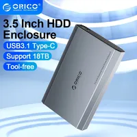 ORICO 6Gbps 2.5/3.5 Inch Hard Drive Enclosure USB3.1 Type-C 2.5 3.5 SSD Disk Case HDD Docking Station with 12V Power Adapter