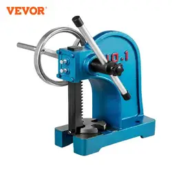 VEVOR 1Ton 3Ton Arbor Press with Ratchet Leverage Hard Drive Shredder for Assembly and Repair Heavy Duty Bench Mountable Bearing